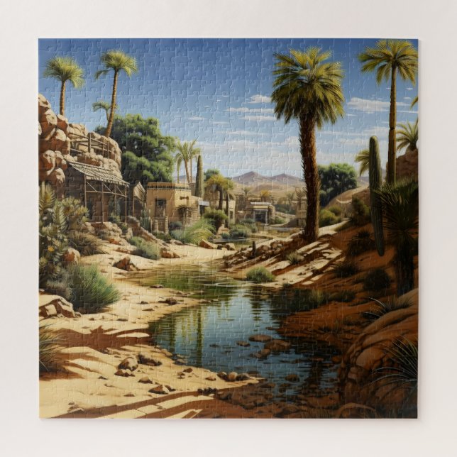Quebra-cabeça Aldeia no Deserto (Vertical)