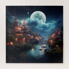 Quebra-cabeça Aldeia Riverside na Lua