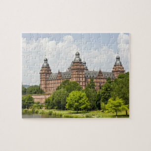 Quebra-cabeça Alemanha, Baviera, Bayern, Aschaffenburg. Castelo