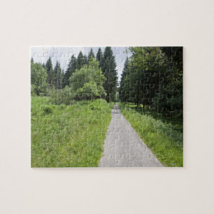 Quebra-cabeça Alemanha, Thuringia, trajeto na floresta