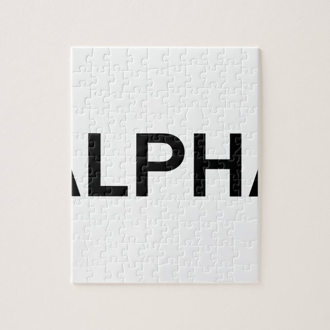 Quebra-cabeça Alfa (PRETO) (Vertical)