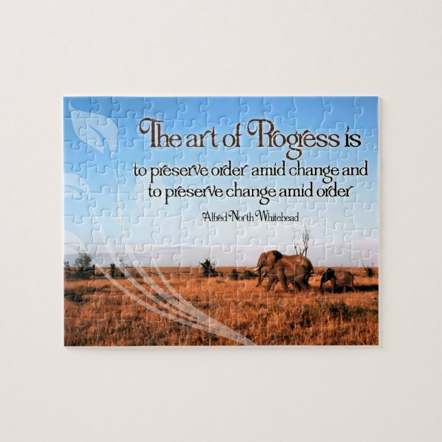 Quebra-cabeça Alfred North Whitehead Citação Inspiracional (Horizontal)