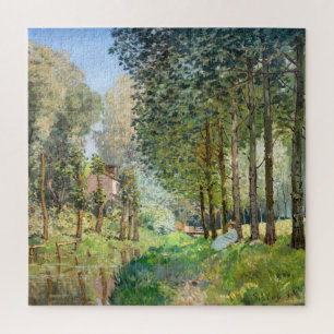 Quebra-cabeça Alfred Sisley - Descanso ao longo do Córrego