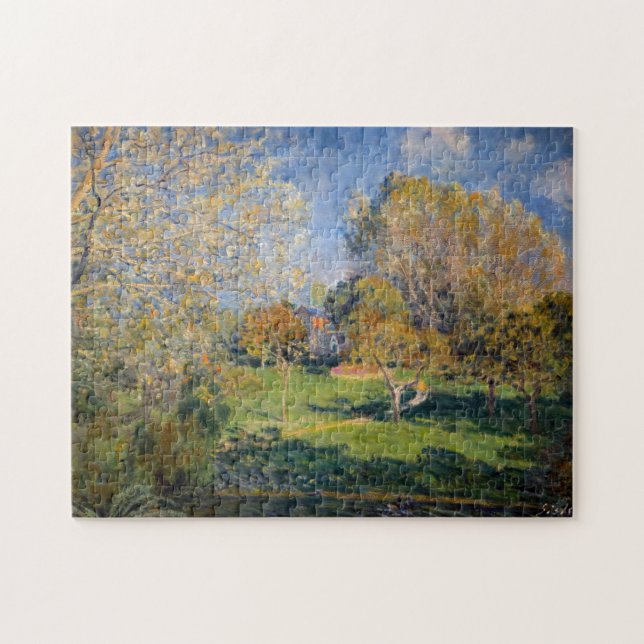 Quebra-cabeça Alfred Sisley - O Jardim de Hoschede, Montgeron (Horizontal)