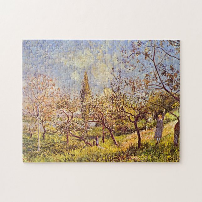 Quebra-cabeça Alfred Sisley Orchard em primavera (Horizontal)