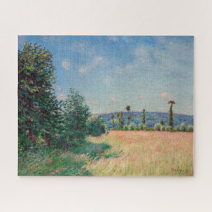 Quebra-cabeça Alfred Sisley - Prados de Sahurs ao Sol da Manhã