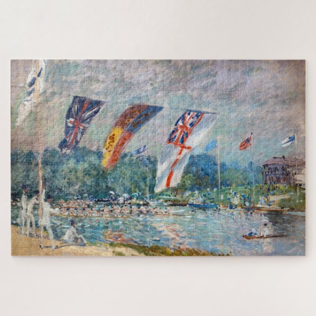 Quebra-cabeça Alfred Sisley - Regatta em Molesey (Horizontal)