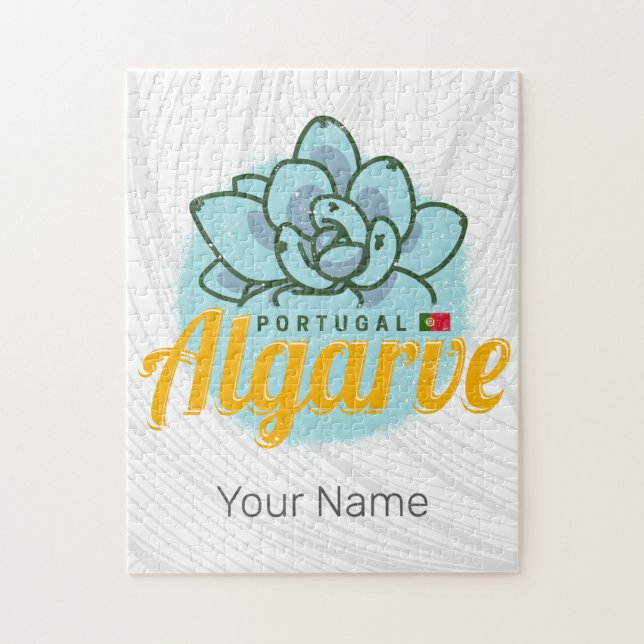 Quebra-cabeça Algarve Portugal Flor Suculta Souvenir (Vertical)