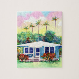 Quebra-cabeça Algodão de Plantação Antigo em Azul