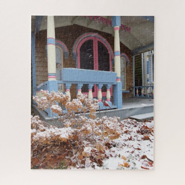 Quebra-cabeça Algodão Vitoriano em Neve - Vinha de Martha (Vertical)