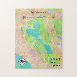 Quebra-cabeça Algum mapa da cidade Melbourne