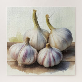 Quebra-cabeça Alho Saudável Aquarela