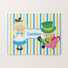 Quebra-cabeça Alice no País das Maravilhas Crianças Cuecas Monog