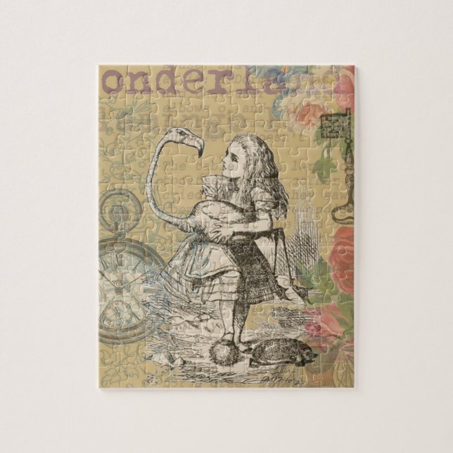 Quebra-cabeça Alice no País das Maravilhas Flamingo Classic (Vertical)