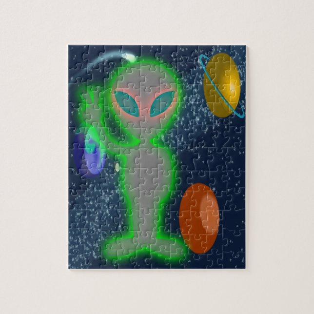 Quebra-cabeça Alienígena de espaço de incandescência Cloaked da (Vertical)