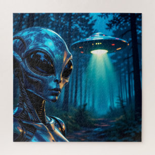 Quebra-cabeça Alienígena e OVNI hiperrealistas na Floresta