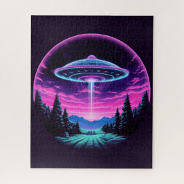 Quebra-cabeça Alienígena Espacial Retrofuturista