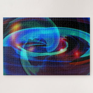 Quebra-cabeça Alienígena Paisagem Abstrato Cores