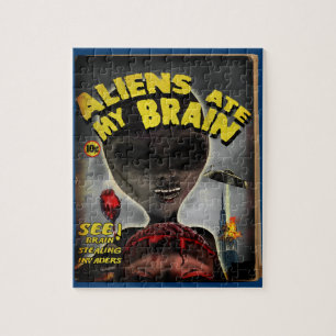 Quebra-cabeça Aliens Ate My Brain Pulverizar Cobrir Estilo Quebr
