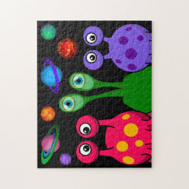 Quebra-cabeça Aliens no espaço