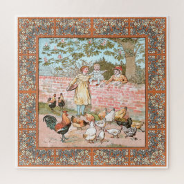 Quebra-cabeça Alimentando a galinha