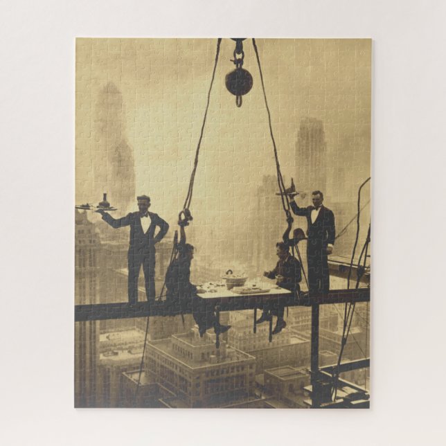 Quebra-cabeça Almoço Em Um Céu Peça Deux NYC Irontrabalhadores (Vertical)