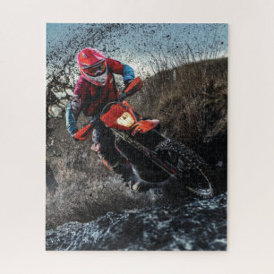 Quebra-cabeça almofada de lançamento de moto de terra