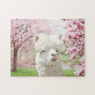 Quebra-cabeça Alpaca branco