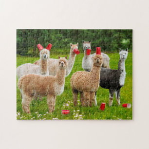 Quebra-cabeça Alpacas com Copas Vermelhas
