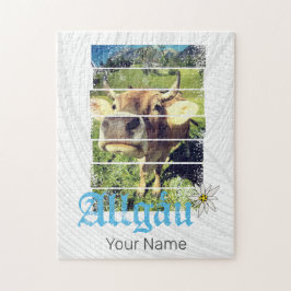 Quebra-cabeça Alpes de Allgäu Vaca Antiga Baviera Alemanha Lembr