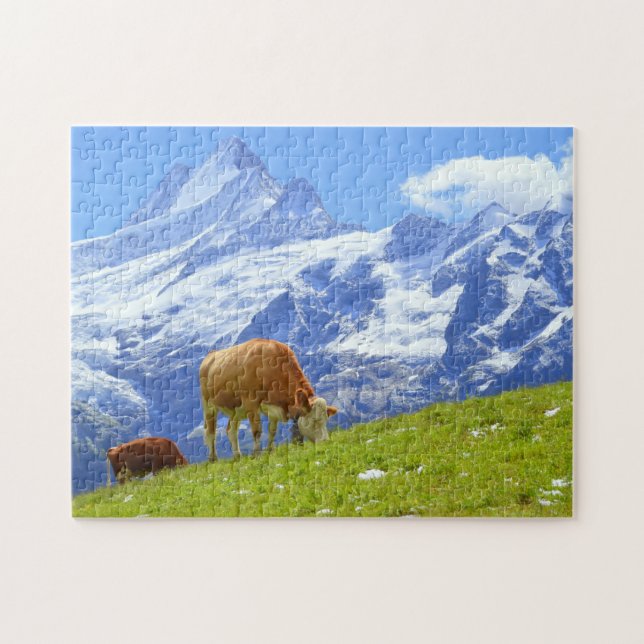 Quebra-cabeça Alpes Suíços (Horizontal)