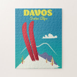 Quebra-cabeça Alpes Suíços de Davos