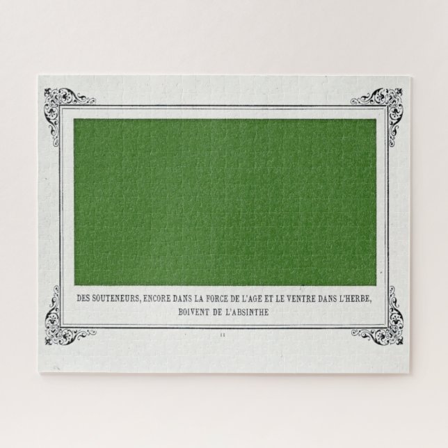 Quebra-cabeça Alphonse Allais, April Fools, Green, Abstrato Art (Horizontal)