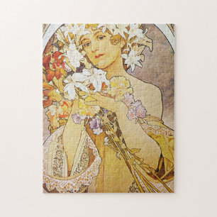 Quebra-cabeça Alphonse Mucha - Flores