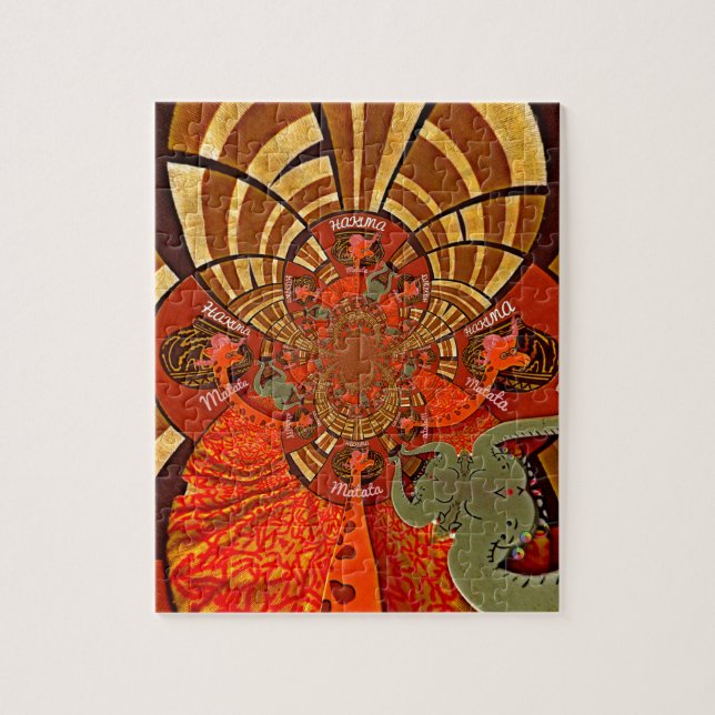 Quebra-cabeça Alturas Impressionantes: Linda Girafa Africana Eng (Vertical)