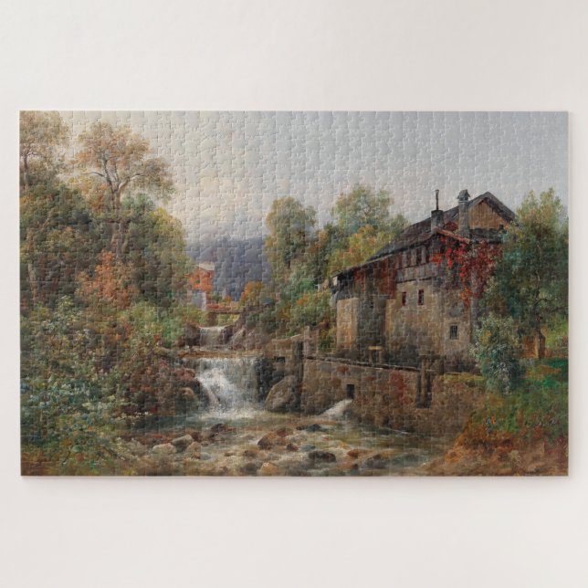 Quebra-cabeça "Am Mühlenbach" (Pela Corrente de Mill) (Horizontal)