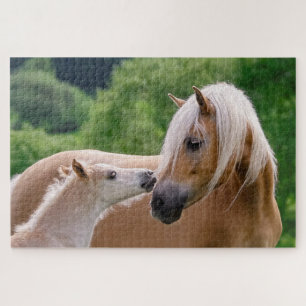 Quebra-cabeça Ama de haflinger e abraço