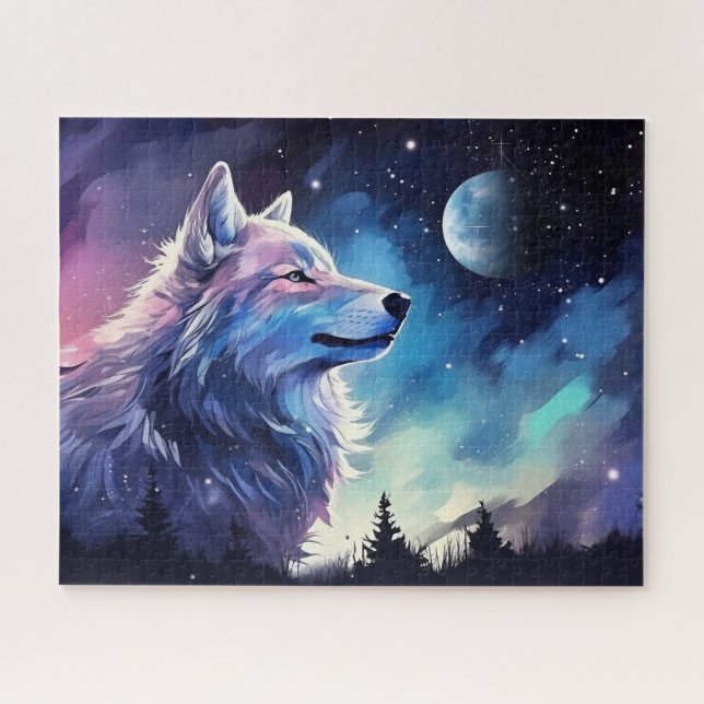 Quebra-cabeça Amantes de animais de lobo legal (Horizontal)