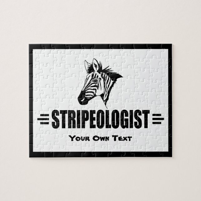 Quebra-cabeça Amantes de Zebra Personalizados Engraçados (Horizontal)