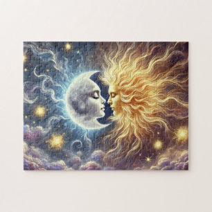 Quebra-cabeça Amantes do Sol e da Lua Alma Celestial Arte