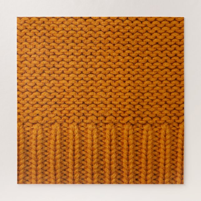 Quebra-cabeça Amarelo brilhante: textura tricotada à mão. (Vertical)