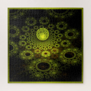 Quebra-cabeça amarelo da esfera