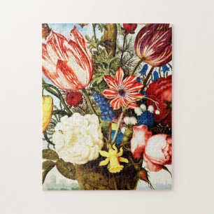 Quebra-cabeça Ambrosius Bosschaert O Mais Velho - Buquê De Flor