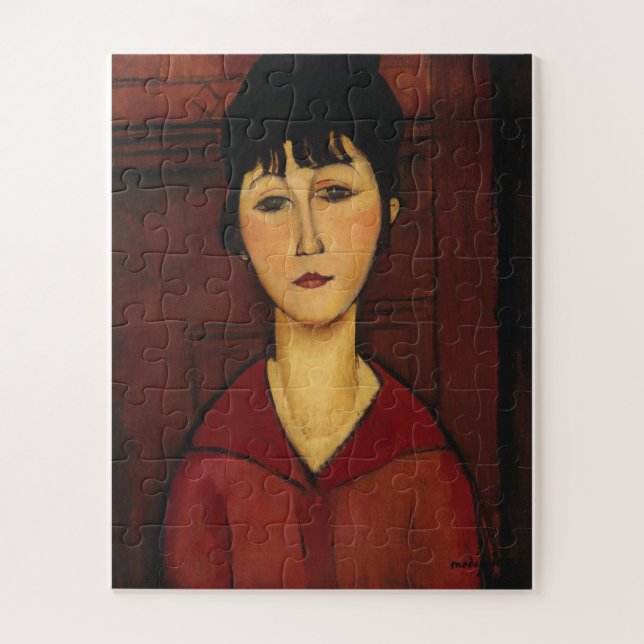 Quebra-cabeça Amedeo Modigliani - Chefe De Uma Menina (Vertical)