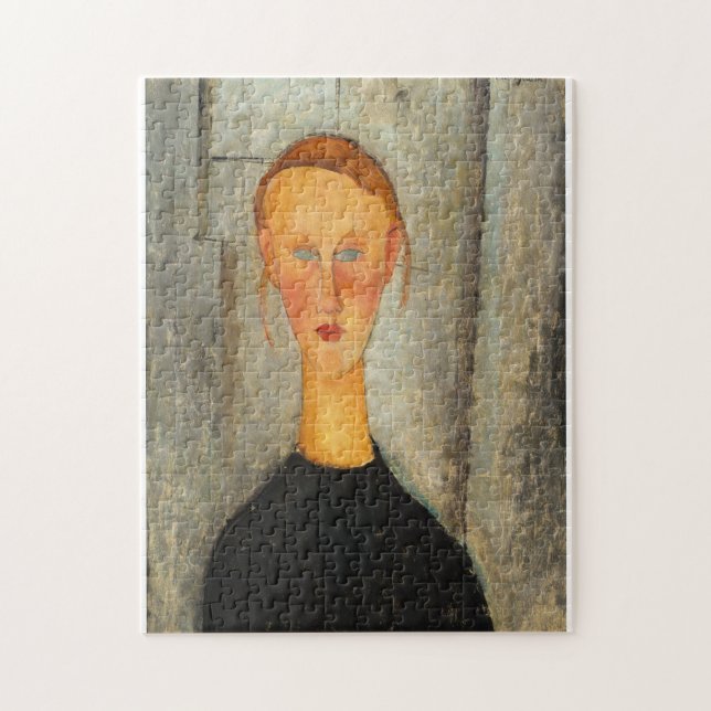 Quebra-cabeça Amedeo Modigliani - Garota com Olhos Azuis (Vertical)
