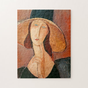 Quebra-cabeça Amedeo Modigliani - Jeanne Hebuterne em Grande Cha