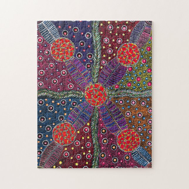 Quebra-cabeça Ameixas de caça e tintas tradicionais (Vertical)