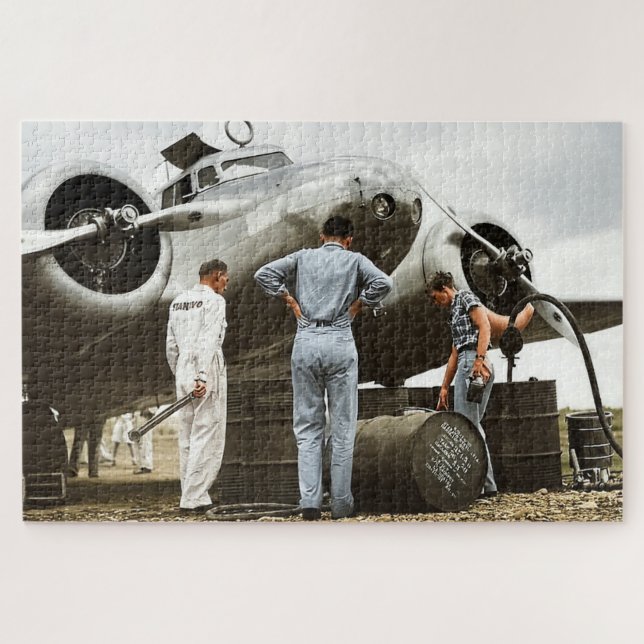 Quebra-cabeça Amelia Earhart Lockheed Modelo 10 Electra 1937 Rem (Horizontal)