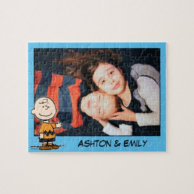 Quebra-cabeça Amendoins | Foto personalizada de Charlie Brown (Horizontal)