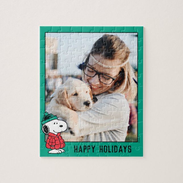 Quebra-cabeça Amendoins | Snoopy Winter Casaco | Adicione sua me (Vertical)